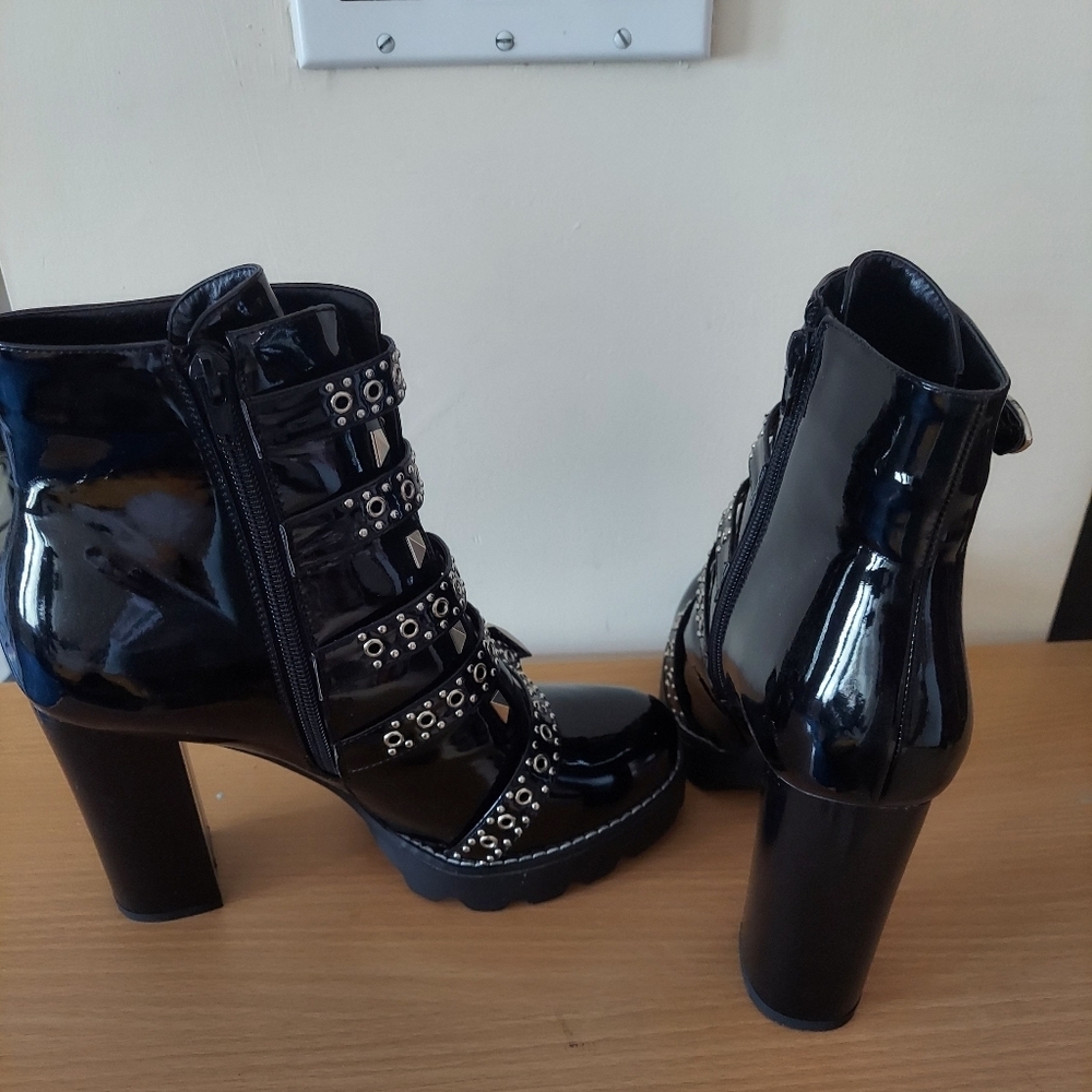 Azalea Wang studded chunky heel ankle boot - Picture 4 of 7